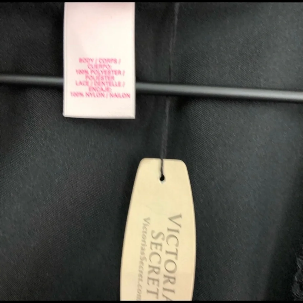 Victoria’s Secret Black Satin Robe